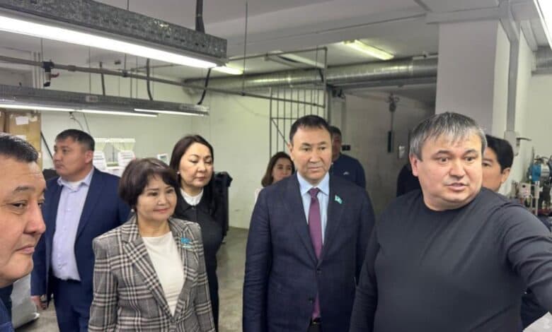 Мәслихат депутаттары жеңіл өнеркәсіп саласындағы кәсіпорынға барды